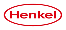 Henkel logo, red lettering in an oval
