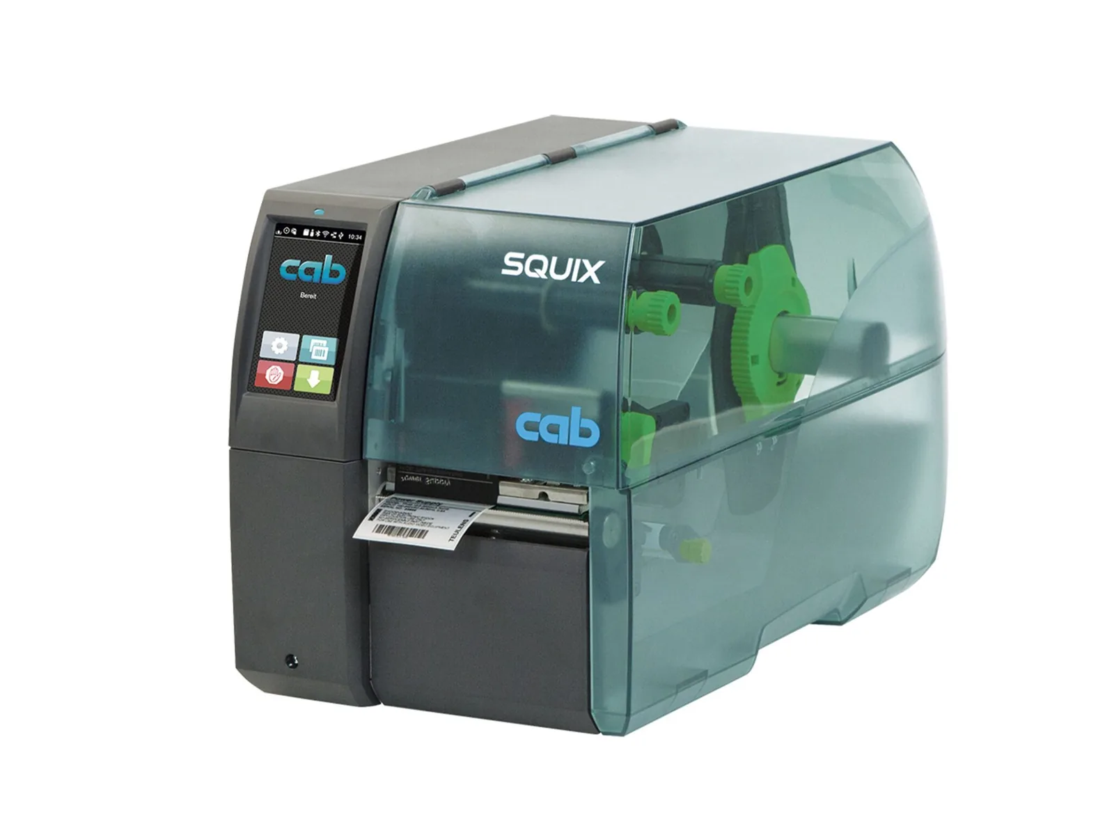 cab SQUIX 4 industrial label printer, front left view