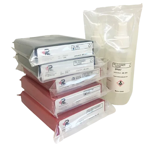 Group of RN Mark ink cartridges in their sealed pouches