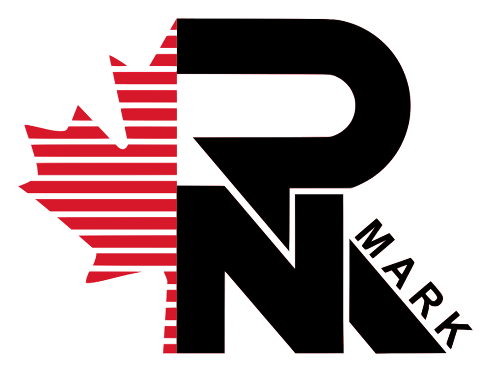 RN Mark logo, a red maple leaf with a black R and N